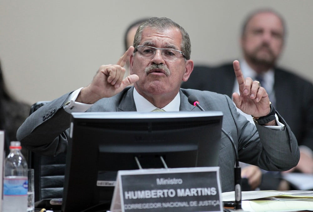 O corregedor do Conselho Nacional de Justiça, ministro Humberto Martins, durante sessão do Conselho em setembro deste ano — Foto: Gil Ferreira/ Agência CNJ