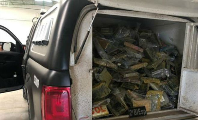Aproximadamente 2 toneladas de cocaína apreendidas em Petrolina Foto: Divulgação