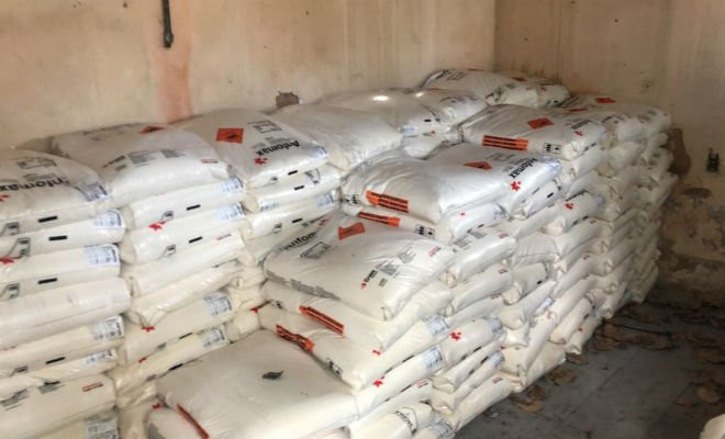 Polícia apreende toneladas de material explosivo que seria usado em ataques no Ceará — Foto: Polícia Civil/Divulgação 