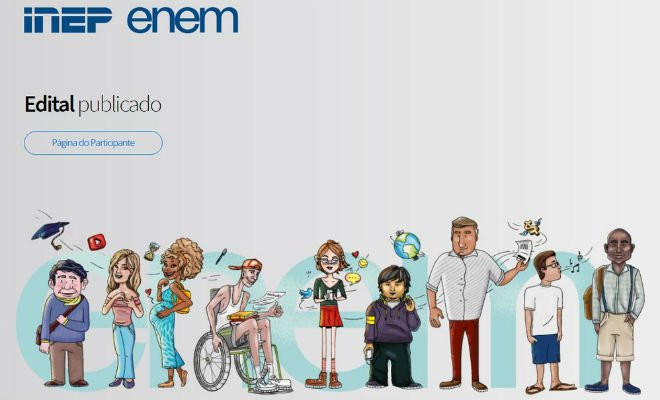 Edital do Enem está disponível para consulta; taxa de inscrição é de R$ 85. — Foto: Reprodução 