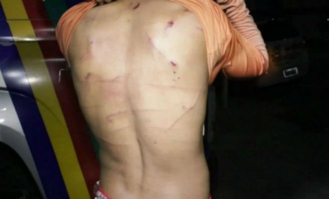 Um dos suspeitos da tortura foi preso em flagrante. O outro fugiu. - Foto: Reprodução/TV Jornal 