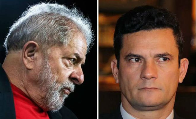 O ex-presidente Luiz Inácio Lula da Silva e o ministro Sergio Moro (Nelson Almeida/AFP e Michel Filho/Agência O Globo)