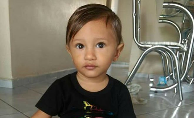 Márcio Rian Braga, 2 anos, morreu ainda no local. Foto: Reprodução 