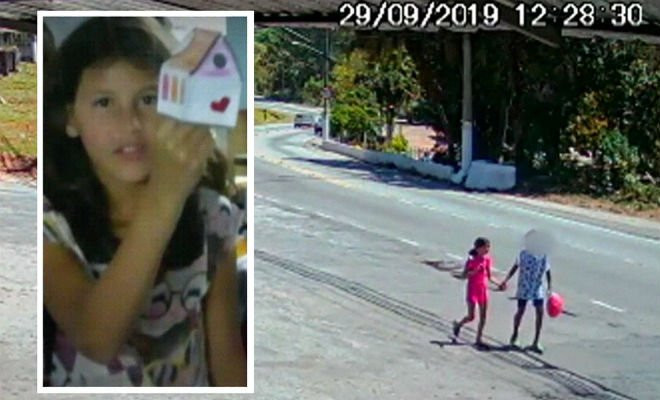 Vídeo mostra menina Raíssa andando com adolescente antes de ser morta 