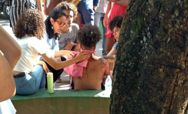 Jovem foi esfaqueado dentro do campus Recife da UFPE — Foto: Reprodução/WhatsApp 