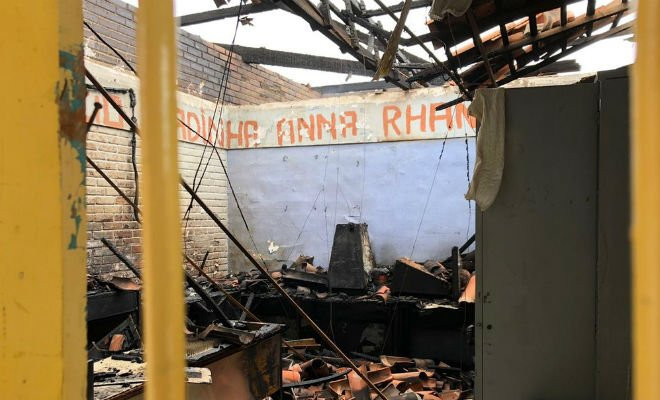 Ensino Médio Otacílio Nunes de Souza pegou fogo em Petrolina — Foto: Paulo Ricardo Sobral/ TV Grande Rio 