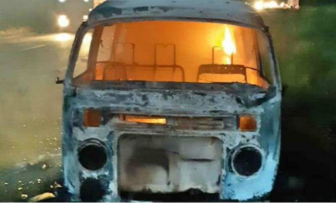 Incêndio aconteceu no quilômetro 24, da BR-232 | Foto: Divulgação/PRF