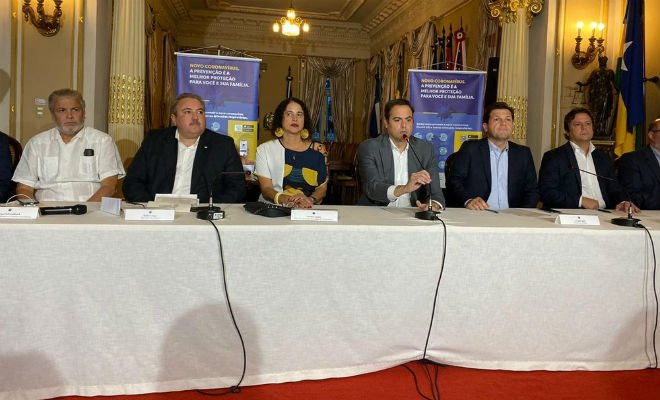 Governo de Pernambuco e prefeitura do Recife divulgaram novo boletim do novo coronavírus, confirmando 22 casos, e anunciaram medidas para receber pacientes — Foto: Pedro Alves/G1 