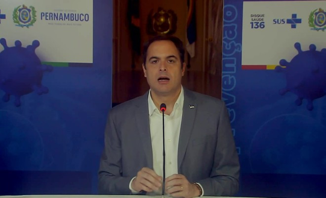 Paulo Câmara falou sobre isolamento social para conter coronavírus em Pernambuco — Foto: Reprodução/Governo de Pernambuco 