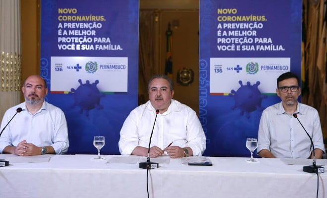 Pernambuco tem 4 mortes por Covid-19 e 57 casos confirmados de coronavírus 