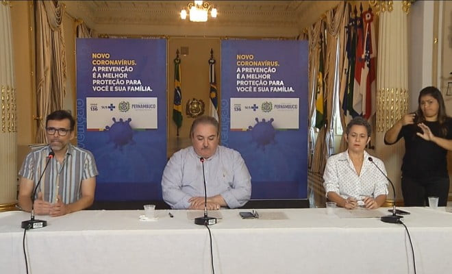 Governo do estado detalhou ações contra coronavírus em Pernambuco — Foto: Governo de Pernambuco/Divulgação 