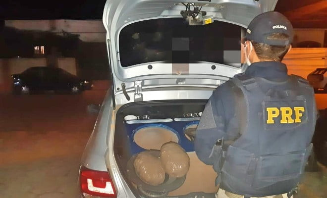 Parte da droga encontrada pela PRF — Foto: PRF / Divulgação 