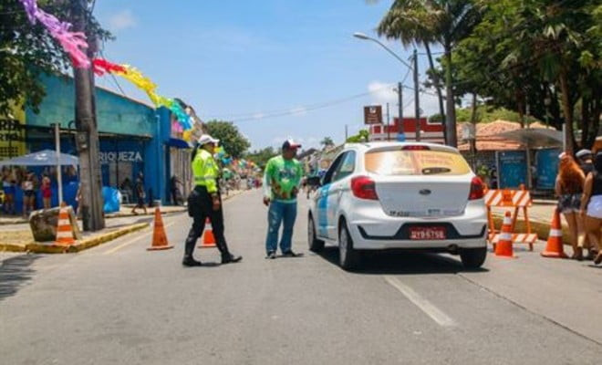 Bloqueios de trânsito em Olinda | Foto: Alice Mafra/Prefeitura de Olinda
