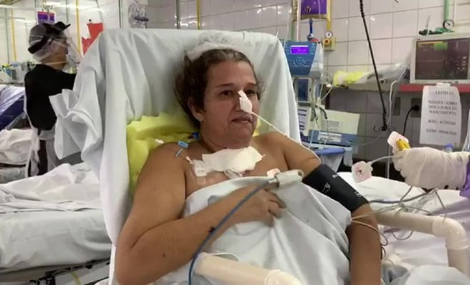Niedja Gomes tem história de superação na pandemia da Covid-19 — Foto: Reprodução/WhatsApp 