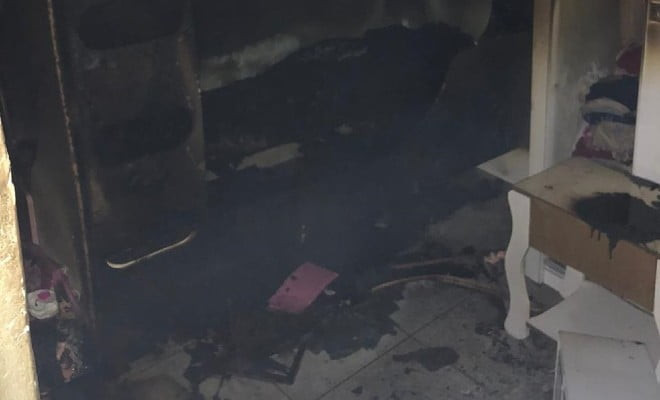 Incêndio deixou pais e filhas mortos em Bezerros — Foto: Corpo de Bombeiros/Divulgação 