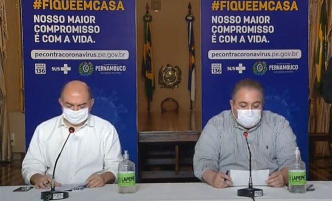 Jailson Correia e André Longo afirmaram que aglomerações ainda não podem ocorrer (Foto: Reprodução / Youtube) 