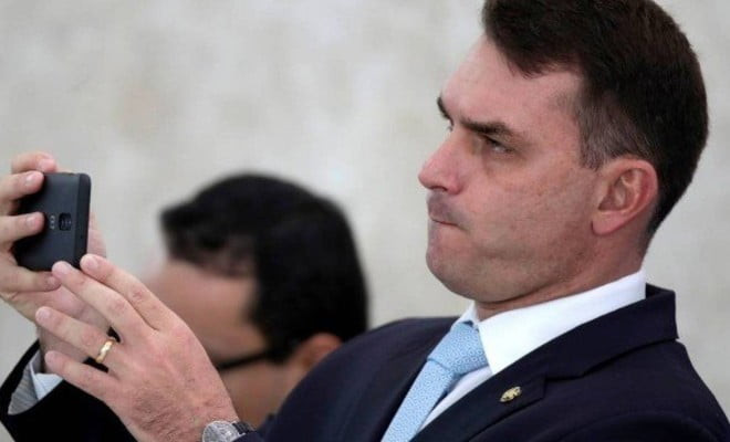 O senador Flávio Bolsonaro Foto: Ueslei Marcelino 