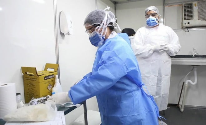 Pernambuco tem mais de 16 mil profissionais de saúde contaminados pelo novo coronavírus — Foto: Reprodução/TV Globo 