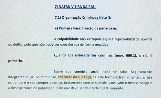 Sentença afirma que Natan Vieira da Paz é 