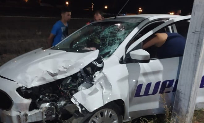 Carro que matou motociclista na Avenida Transnordestina em Petrolina — Foto: Reprodução/ Redes Sociais 