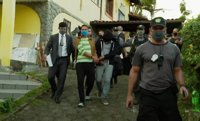 Filhos de Flordelis são presos por suspeita no envolvimento na morte do pastor Anderson do Carmo — Foto: Reprodução / TV Globo 