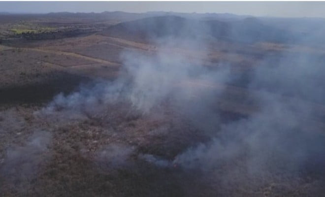 Incêndio em Serra Talhada — Foto: Álvaro Pereira 
