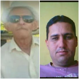 Vítimas: Edinho a direita e seu sogro, Vicente a esquerda.