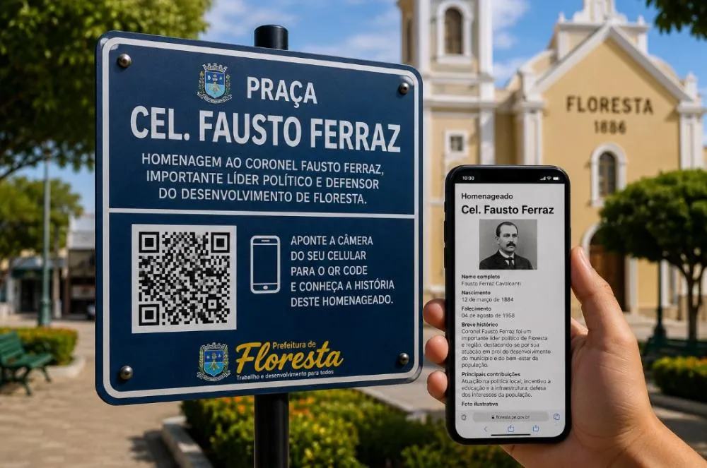 Prefeitura de Floresta institui QR Code em placas de ruas e praças
