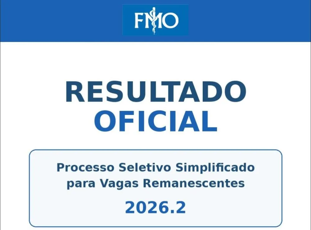 FMO DIVULGA RESULTADO DO PROCESSO SELETIVO PARA VAGAS REMANESCENTES 2026.2