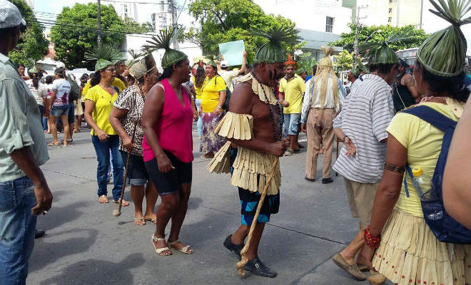 protesto de indios no recife pernambuco