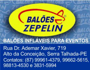 Balões Infláveis Zepelin em Serra Talhada-PE